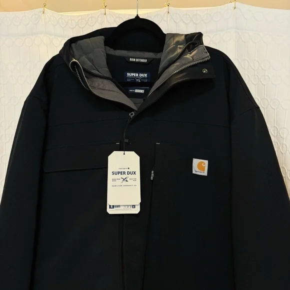NWT 3XL Carhartt Men’s Super Dux Relaxed Fit Insulated Traditional Coat, Black - Picture 3 of 8